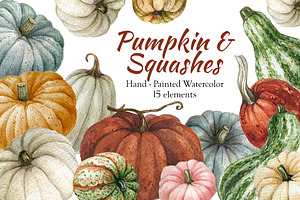 Watercolor Pumpkin Clipart