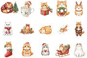 Quirky Christmas Cats Sublimation, an Illustration by Designking (Thumbnail 2 of 5)