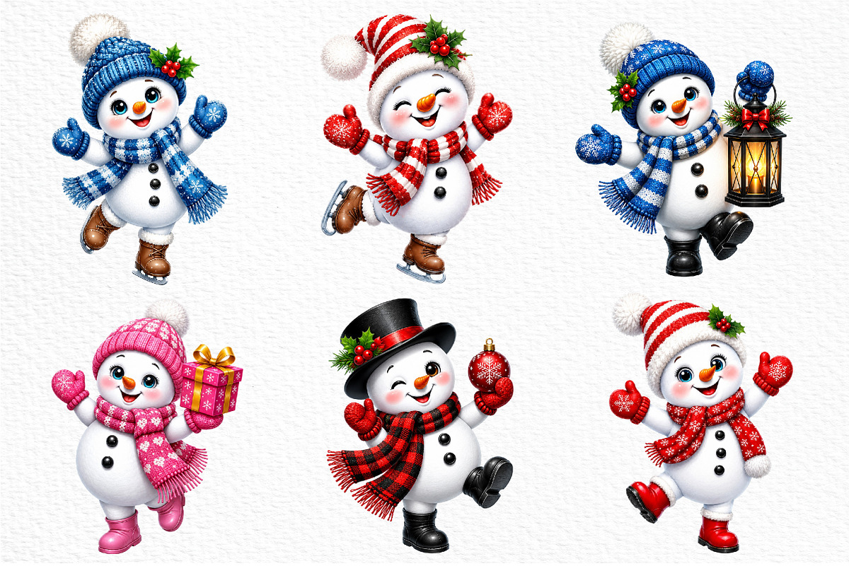 Whimsical Dancing Snowman PNG, a Seasonal Illustration by Craft Nest (Photo 2 of 3)