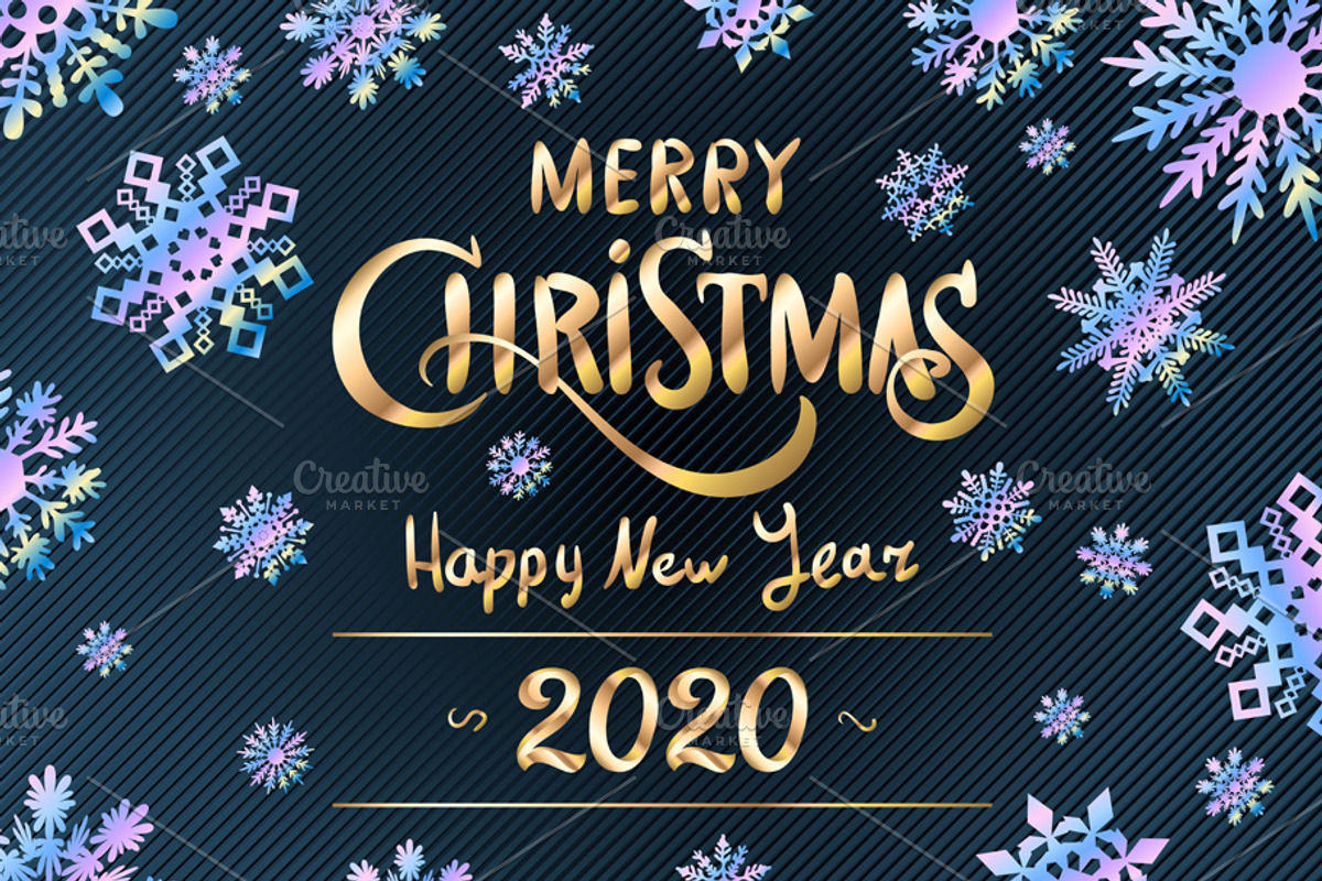 Merry Christmas Happy New Year 2020, a Background Graphic by Rommeo79
