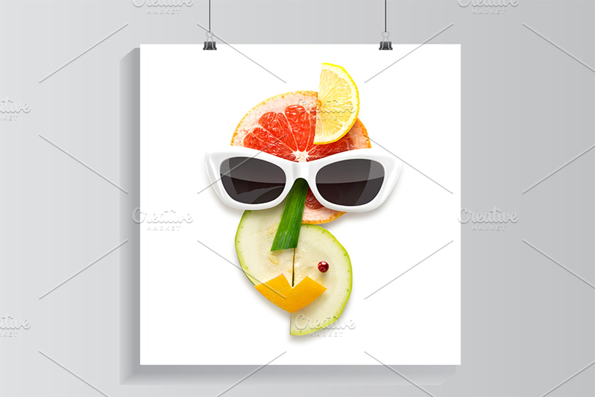 Tasty art featuring fruits, face, and sunglasses, a Food & Drink Photo by © Fisher Photostudio (Photo 8 of 13)