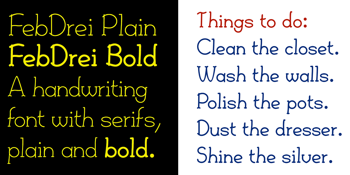 FebDrei, a Handwritten Font by Ingrimayne Type (Photo 2 of 6)