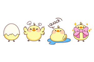 Cute chicken character in different, an Animal Illustration by art PVP - market