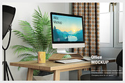 iMac Home Office Mockup, a Household Mockup by IsometricWorld (Thumbnail 1 of 7)