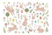 Easter Bunny Clipart, a Seasonal Illustration by Nadezhda Mikhailova (Thumbnail 2 of 11)