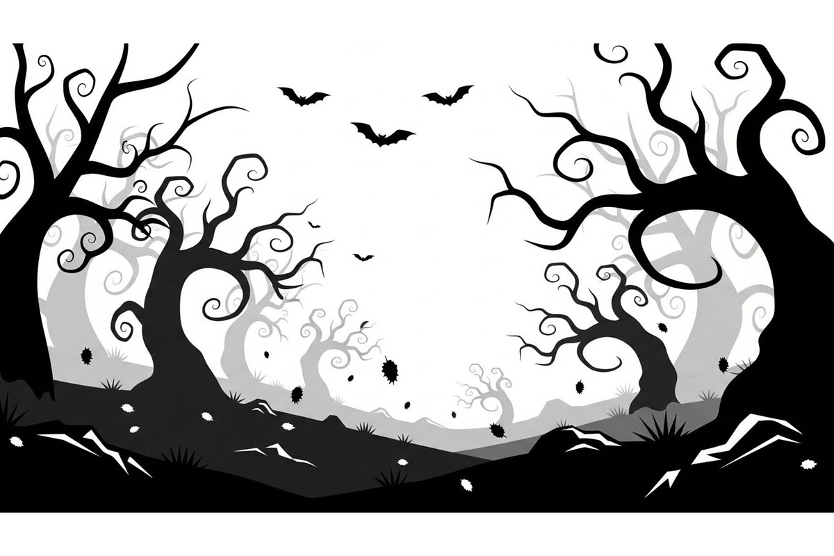 Dark Halloween Forest Design, a Graphic by BIPLOB EXPERT (Photo 10 of 13)