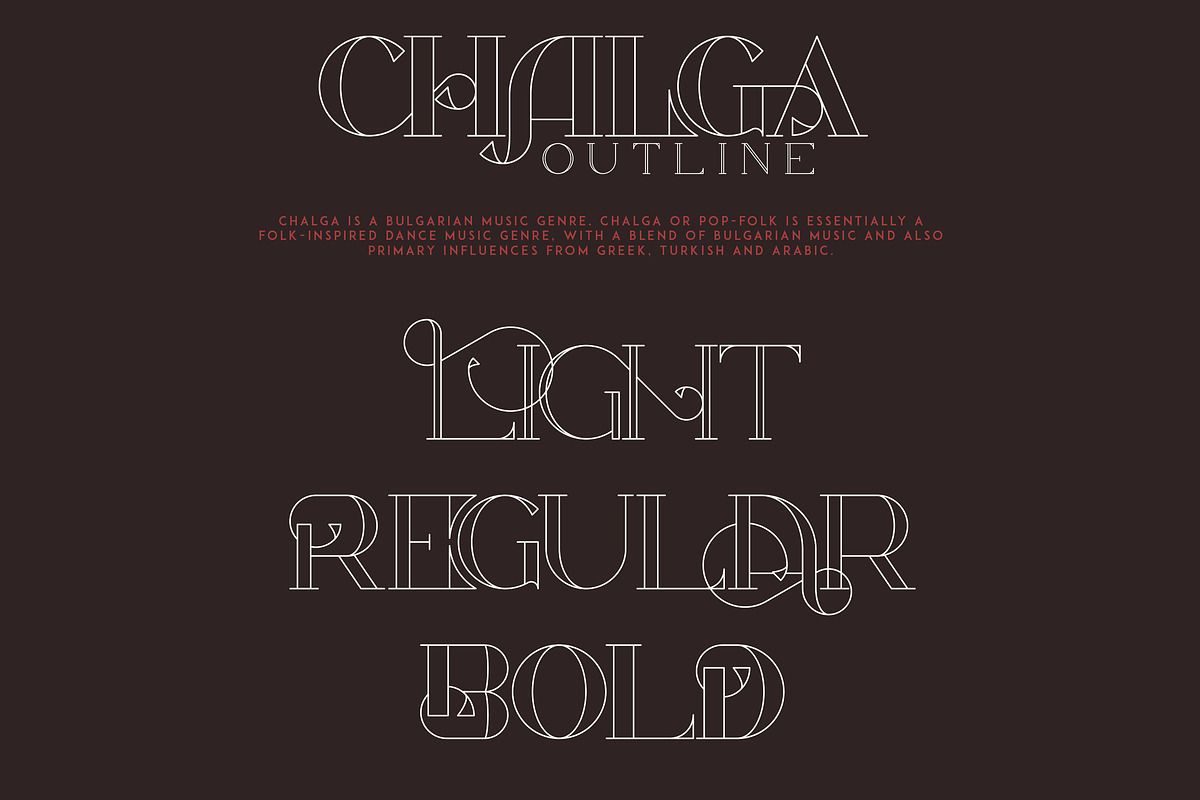 Chalga Outline - Serif Typeface, a Serif Font by VP Fonts (Photo 2 of 10)