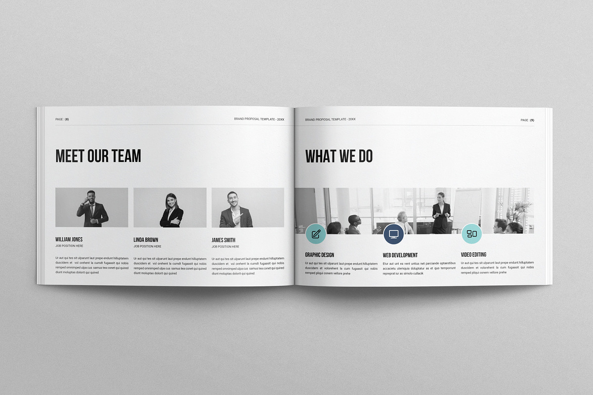 Brand Proposal Template Landscape, a Brochure Template by E-Type (Photo 4 of 7)