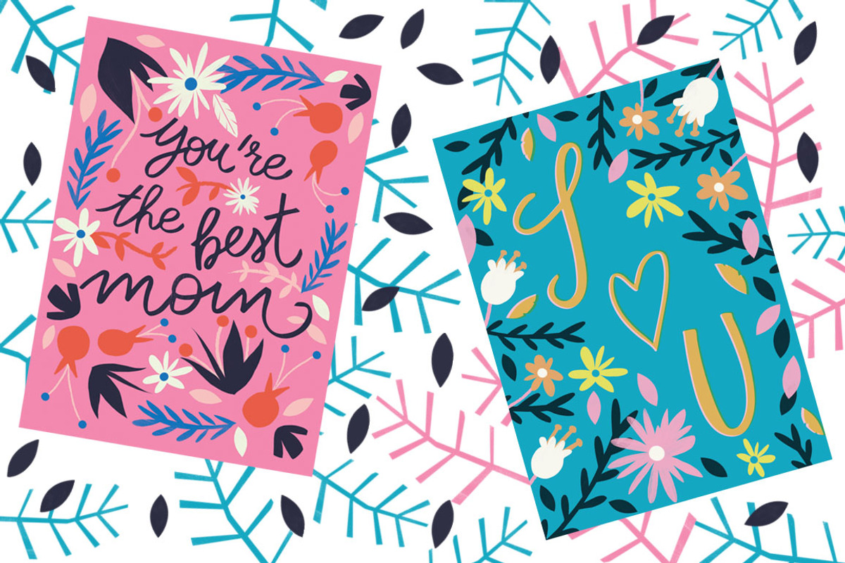 Floral shapes brushes, a Texture Graphic by Natalia Gonzalez (Photo 6 of 6)