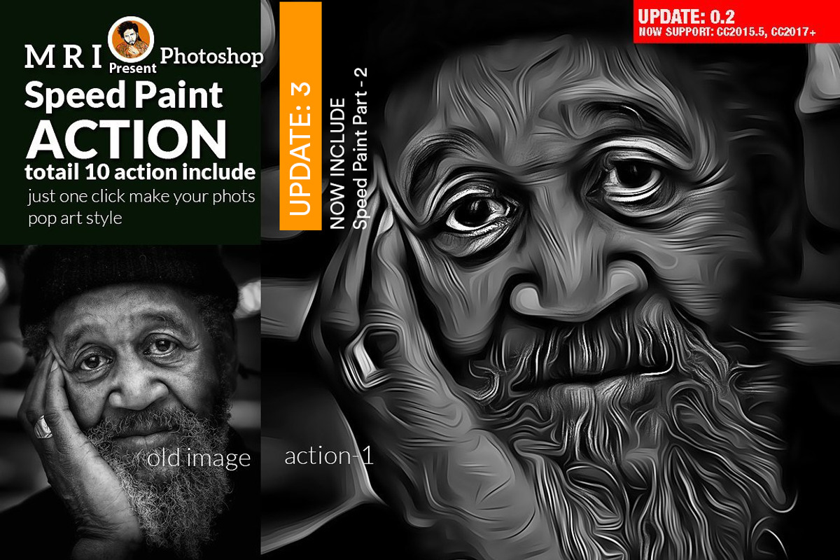 Speed Paint Photoshop Action, an Action Add-On by MRI STUDIO (Photo 1 of 14)