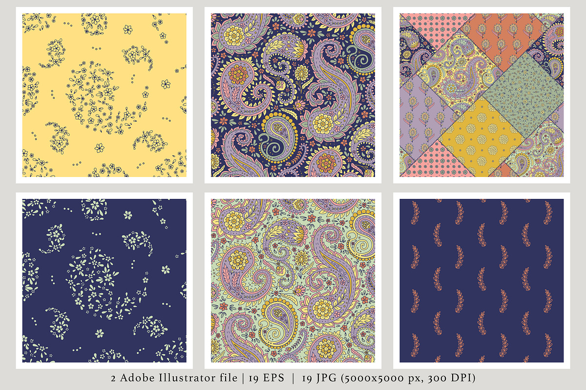 Boho Paisley Patterns & Motifs, a Pattern Graphic by Rose Design (Photo 3 of 13)