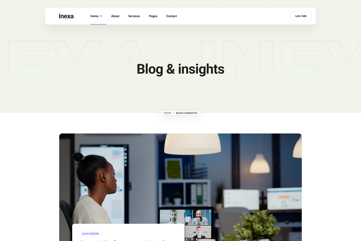 Inexa - Personal Portfolio HTML, a HTML Template by AliThemes (Photo 5 of 10)