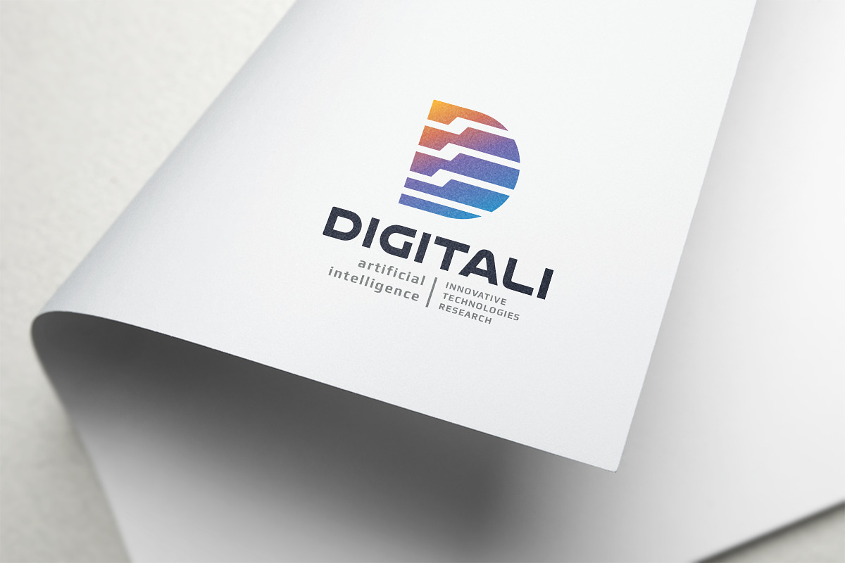 Striped Letter D Tech Logo, a Branding & Logo Template by Design_Planet (Photo 3 of 4)