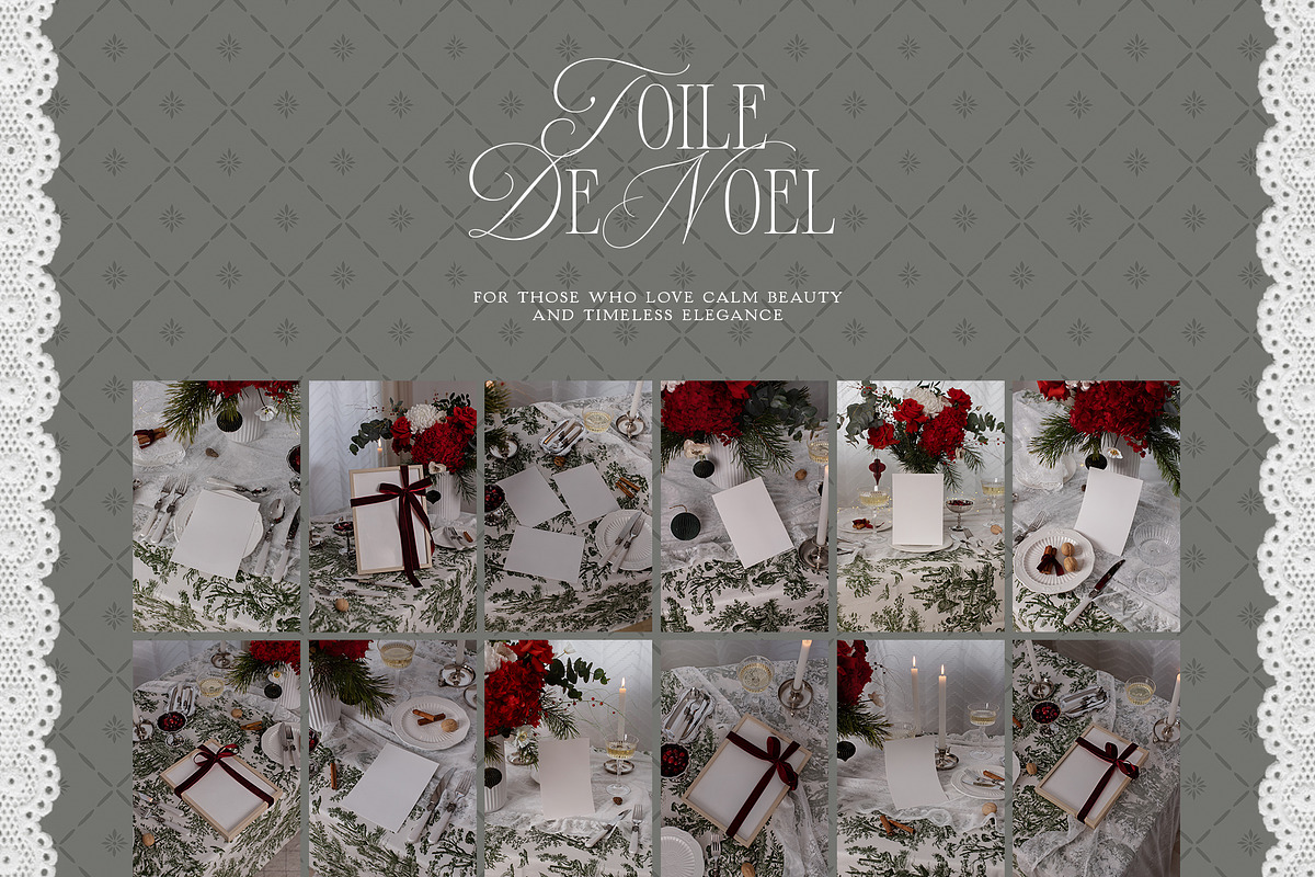 Toile De Noel Christmas Mockup, a Household Mockup by Muse Mockups (Photo 8 of 16)
