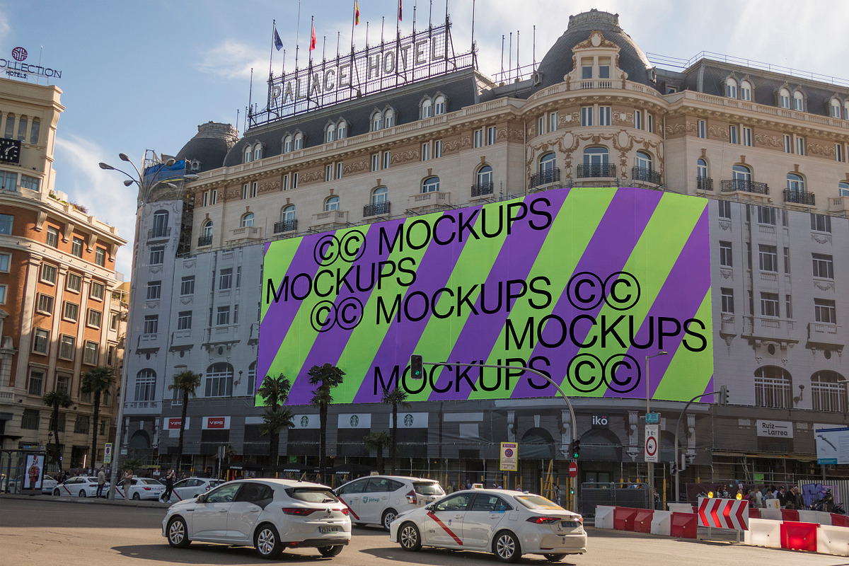 Madrid Corner Billboard Mockup B006, an Advertising Mockup by CC Mockups (Photo 2 of 3)