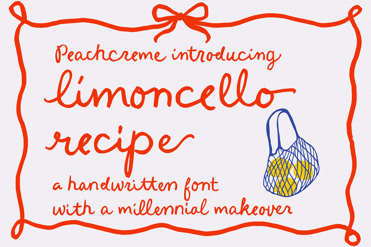 Limoncello Recipe Handwritten Font, a Script Font by PeachCreme (Photo 1 of 13)