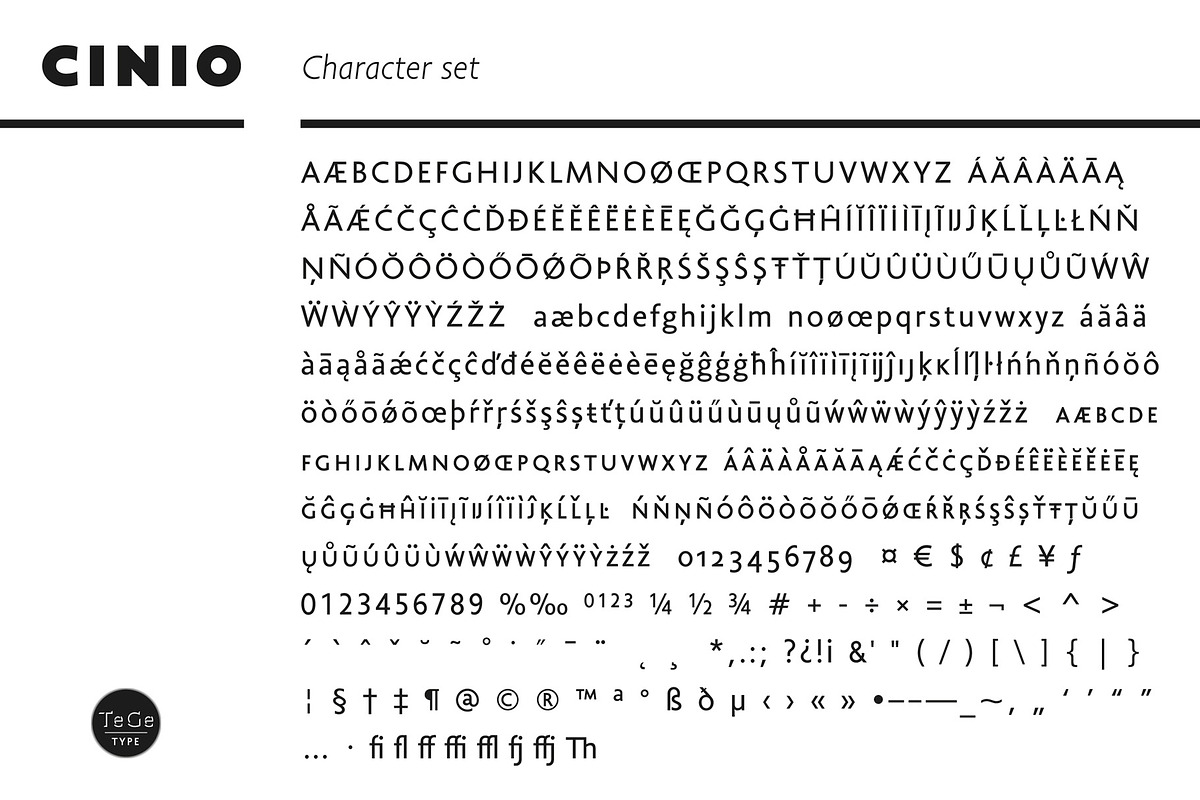 Cinio, a Sans Serif Font by TeGeType foundry (Photo 5 of 5)