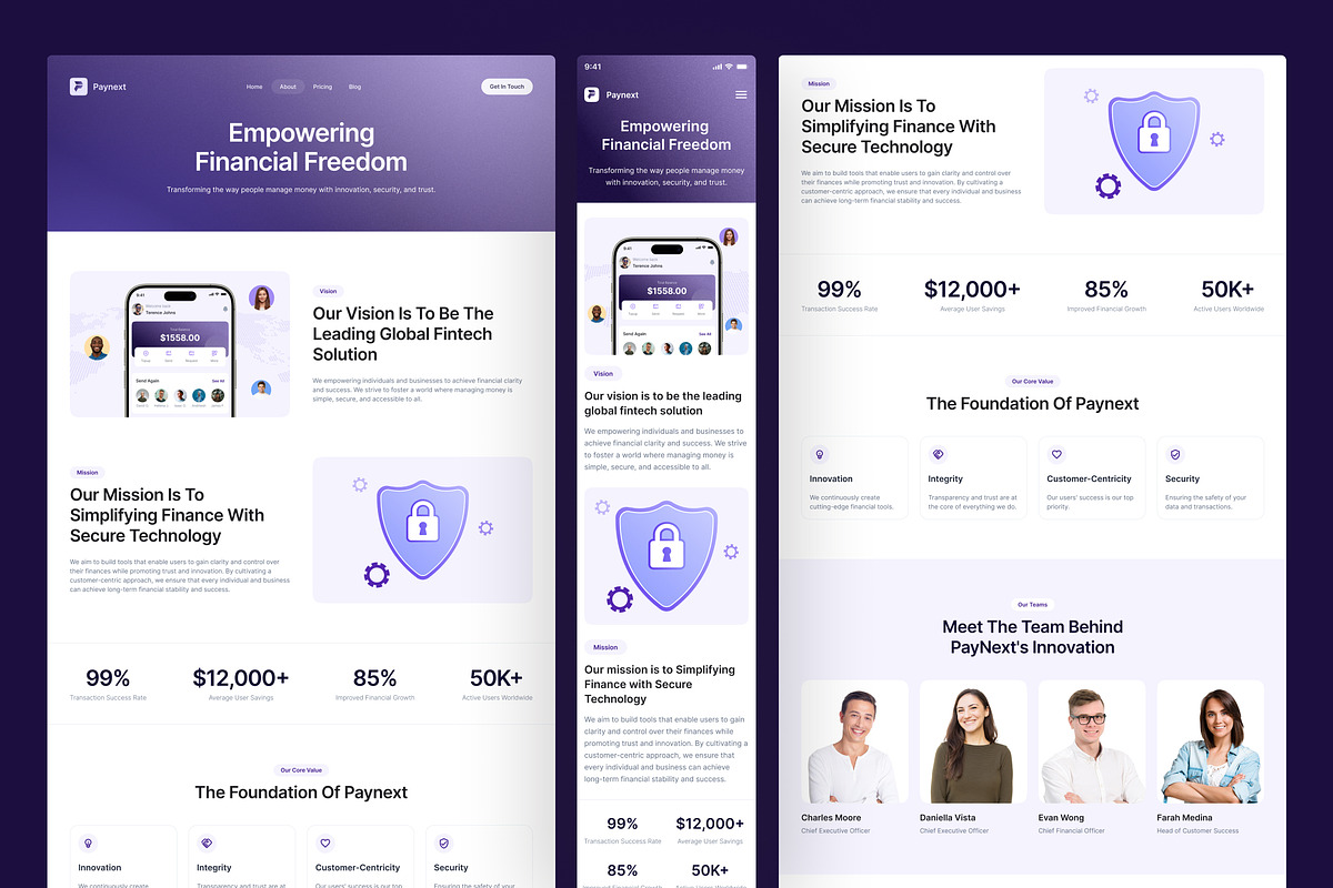 Paynext - Fintech Website, an UI Kit Template by peterdraw (Photo 3 of 7)