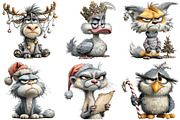 Whimsical Grumpy Christmas Animals, an Illustration by Craft Nest (Thumbnail 3 of 9)