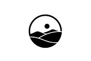 Circular Nature Landscape Silhouette, an Illustration by yasushie (Thumbnail 20 of 51)