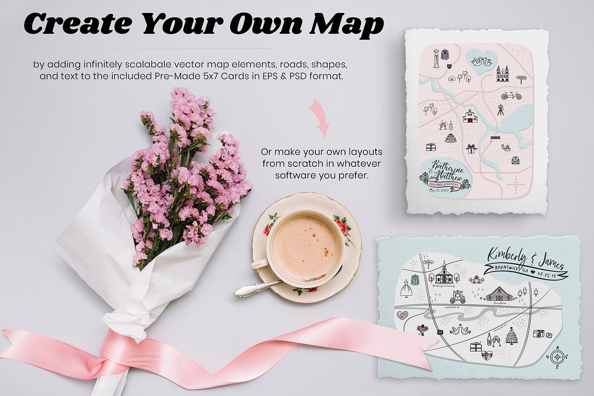 Wedding Map & Itinerary Creator Kit, an Object Illustration by Happy Monday Creative (Photo 19 of 19)