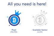 44 Blockchain Cryptocurrency Icons, an Icon by kucingklawu (Thumbnail 2 of 7)