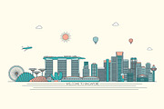 Singapore line art skyline, an Illustration by LisaKolbasa (Thumbnail 3 of 3)
