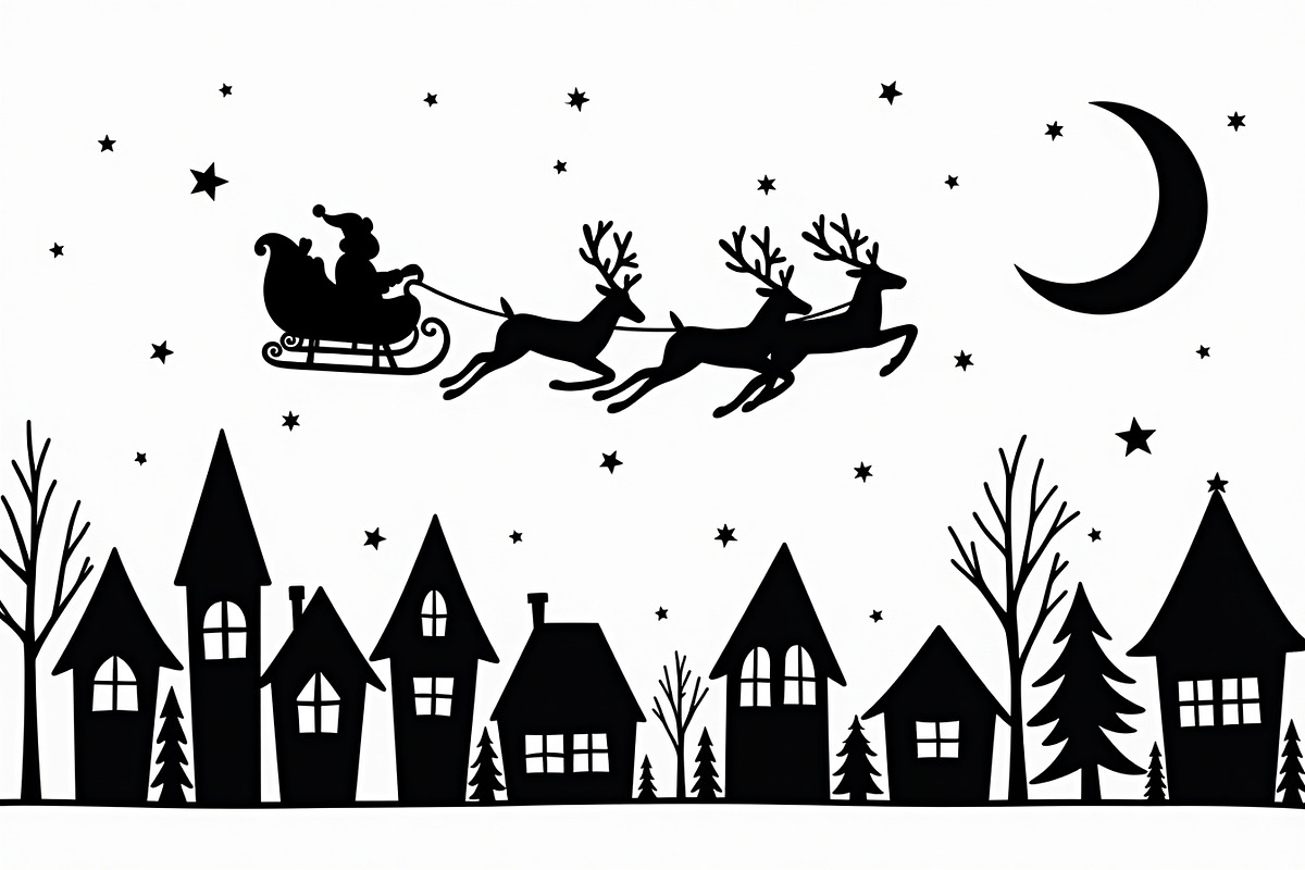 Holiday Village Silhouette Pack, an Illustration by hafijul (Photo 13 of 21)