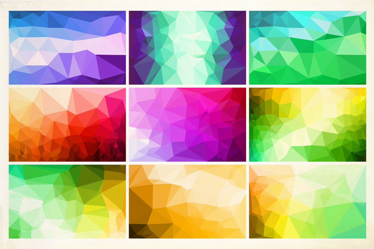 Colorful triangle backgrounds preview 3
