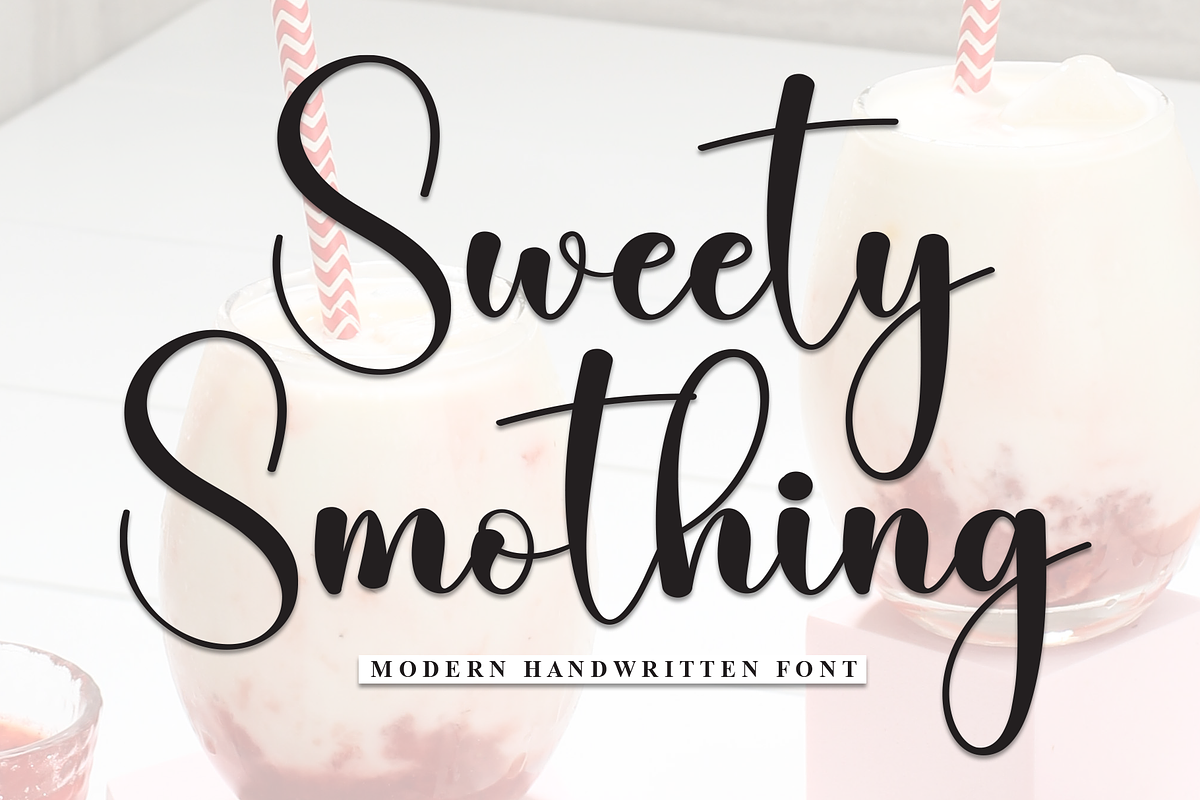 Sweety Smothing | Script Font, a Handwritten Font by Scratchones (Photo 1 of 8)