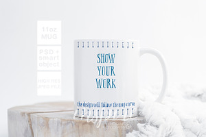 11oz Ceramic Mug Nordic Mockup PSD