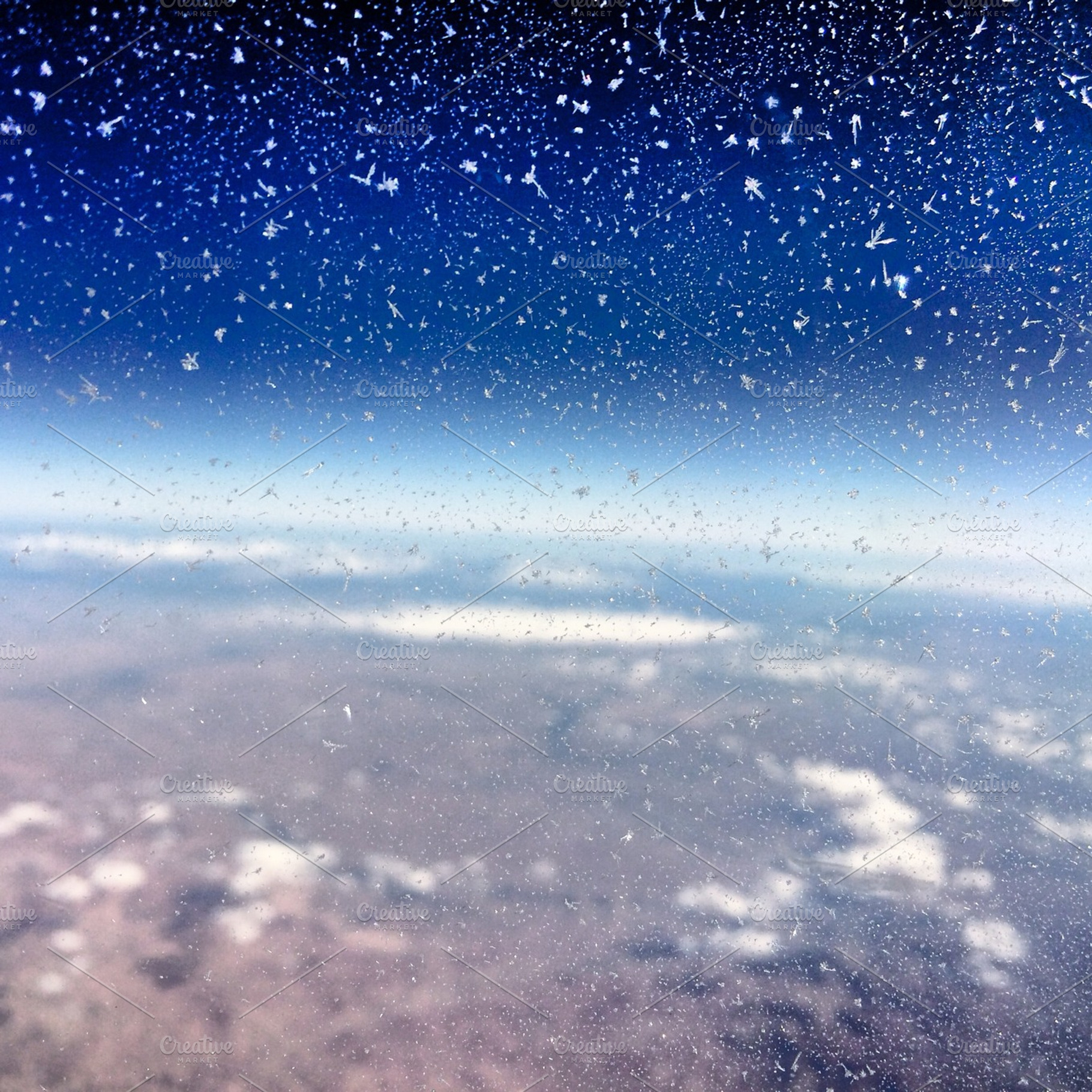 Snow flakes on airplane windshield containing snow, snow flake, and nature