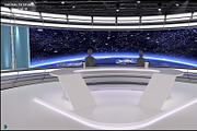 Virtual TV Studio News Set 35, an Architecture 3D Model by akerStudio (Thumbnail 25 of 39)
