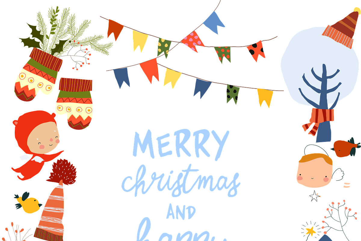 Kids, Animals and Christmas Elements, an Object Graphic by Maria Starus (Photo 3 of 3)