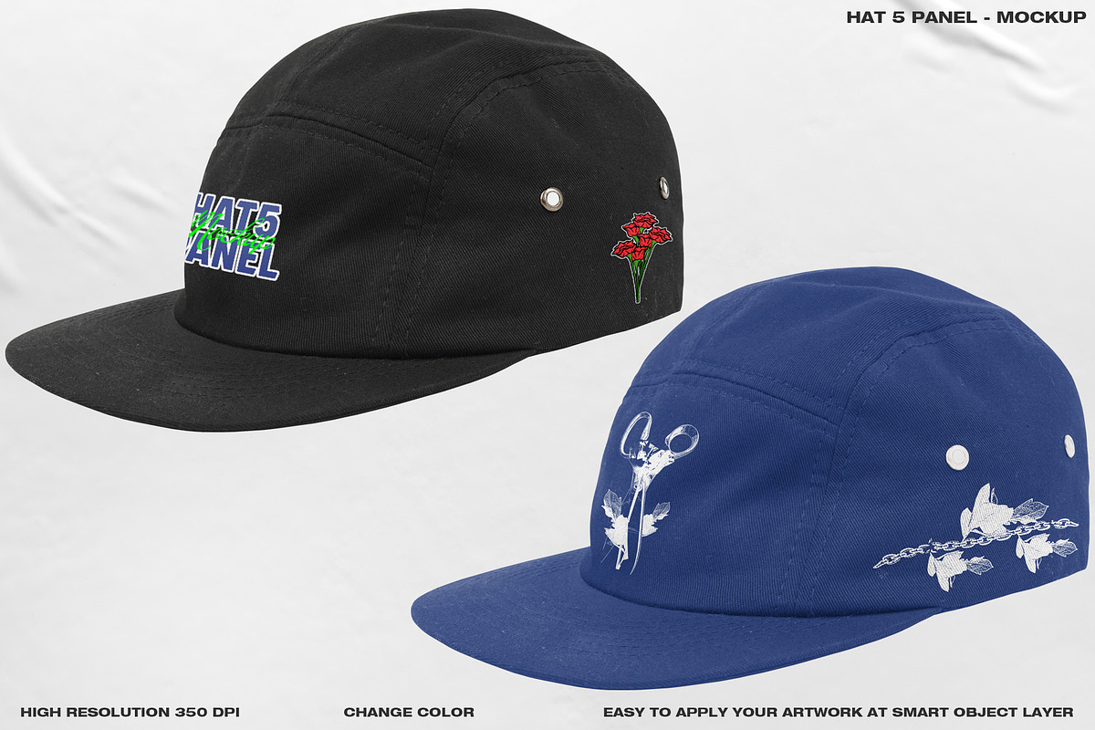 Hat 5 Panel - Mockup, a Hat Mockup by DaldSgh (Photo 2 of 18)