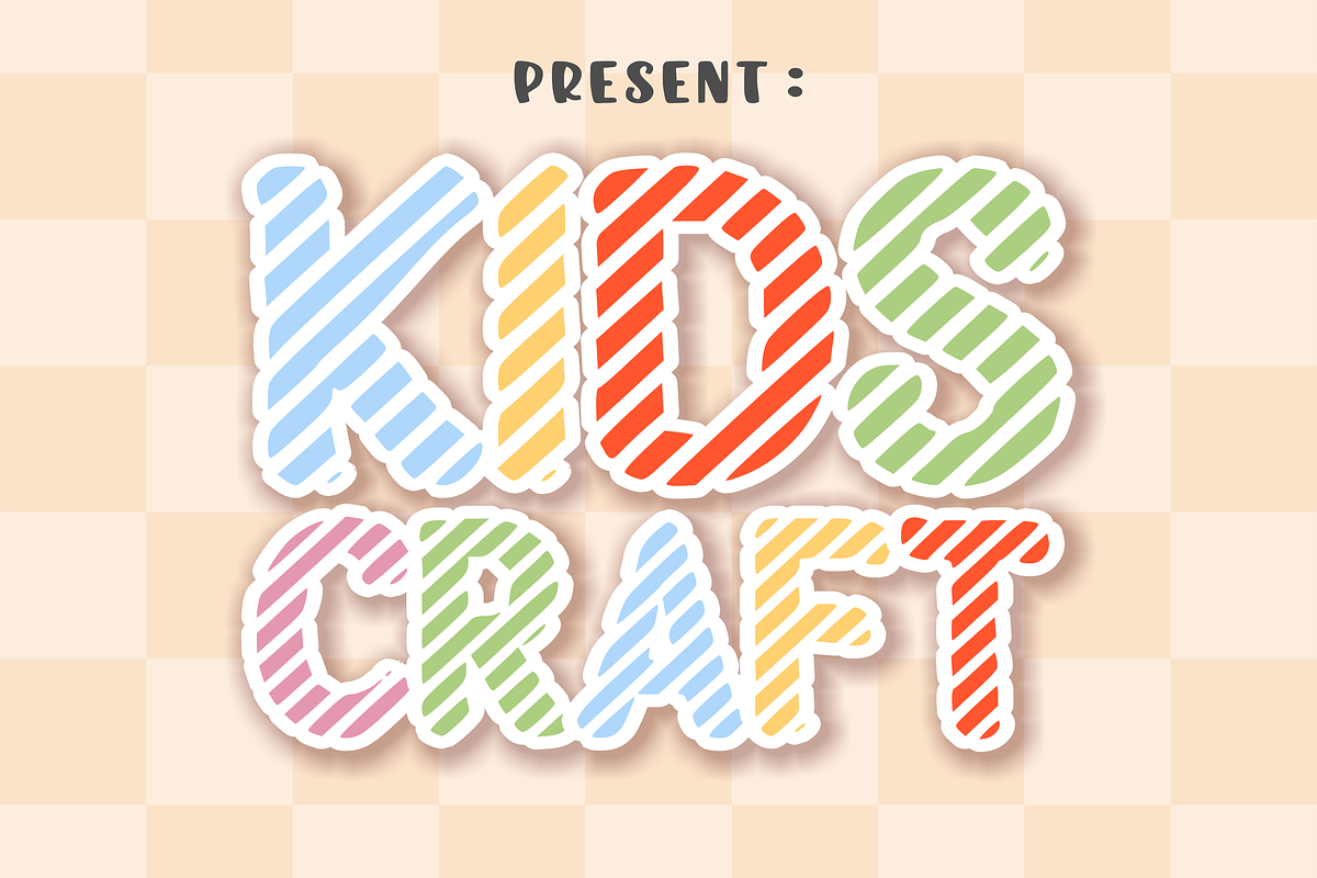 Kids Craft - Kids Font Types, a Font by KiddoGlyphs Studio (Photo 1 of 3)