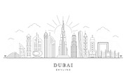 Dubai - Skyline, an Outline Icon by Uniko Studio (Thumbnail 2 of 6)