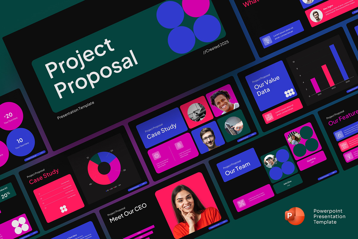 Project Proposal PowerPoint Template, a Presentation Template by Premast (Photo 1 of 5)