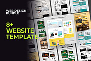 Website Template Design Bundle, a Landing Page Template by Glowin_studio (Thumbnail 1 of 5)
