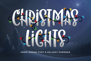 Christmas Lights Font & Phrases