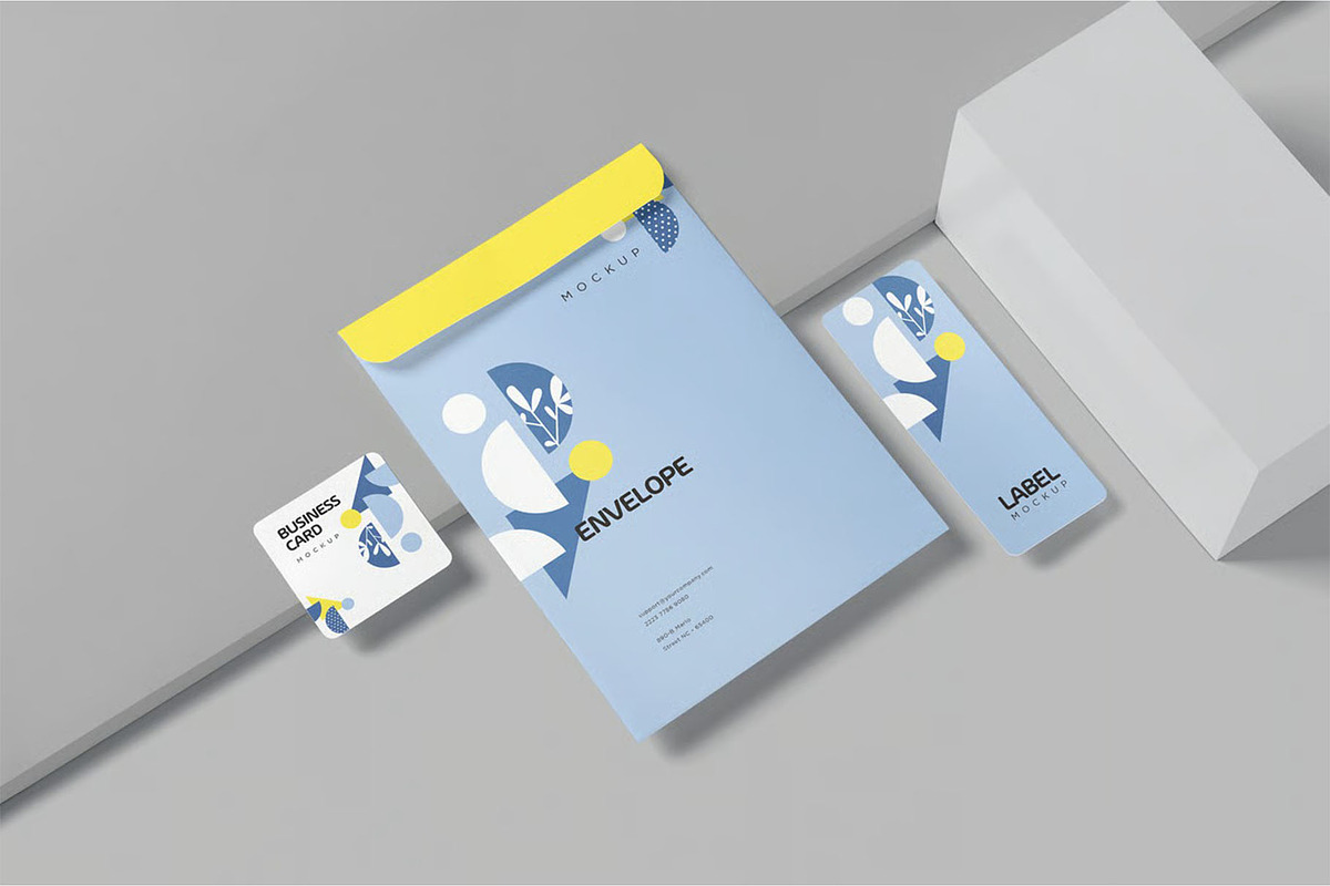 Stationery Branding Mockups, an Advertising Mockup by megostudi0 (Photo 2 of 9)