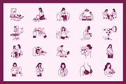 Medical Obgyn Doodles, an Outline Icon by Vectors Market (Thumbnail 5 of 9)