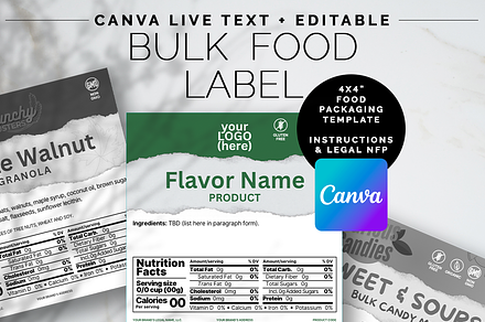 Editable Bulk Label Canva Template