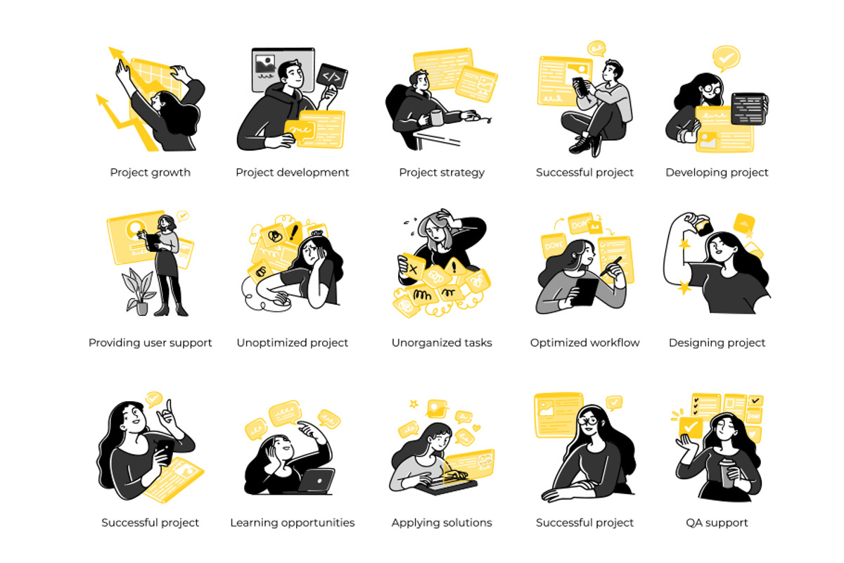 Modern business illustration set, a Person Illustration by StonePic (Photo 6 of 6)