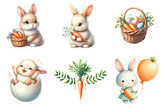 Easter Bunny Clipart, an Illustration by DreamPrint404 (Thumbnail 2 of 6)