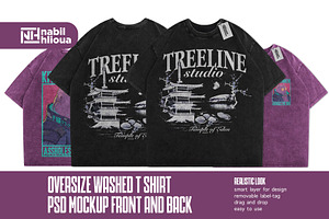 oversize Washed T Shirt PSD Mockup, a Shirt Mockup by NH graphic