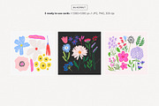 Crayon Abstract Modern Flowers, an Object Illustration by likorbut (Thumbnail 6 of 7)