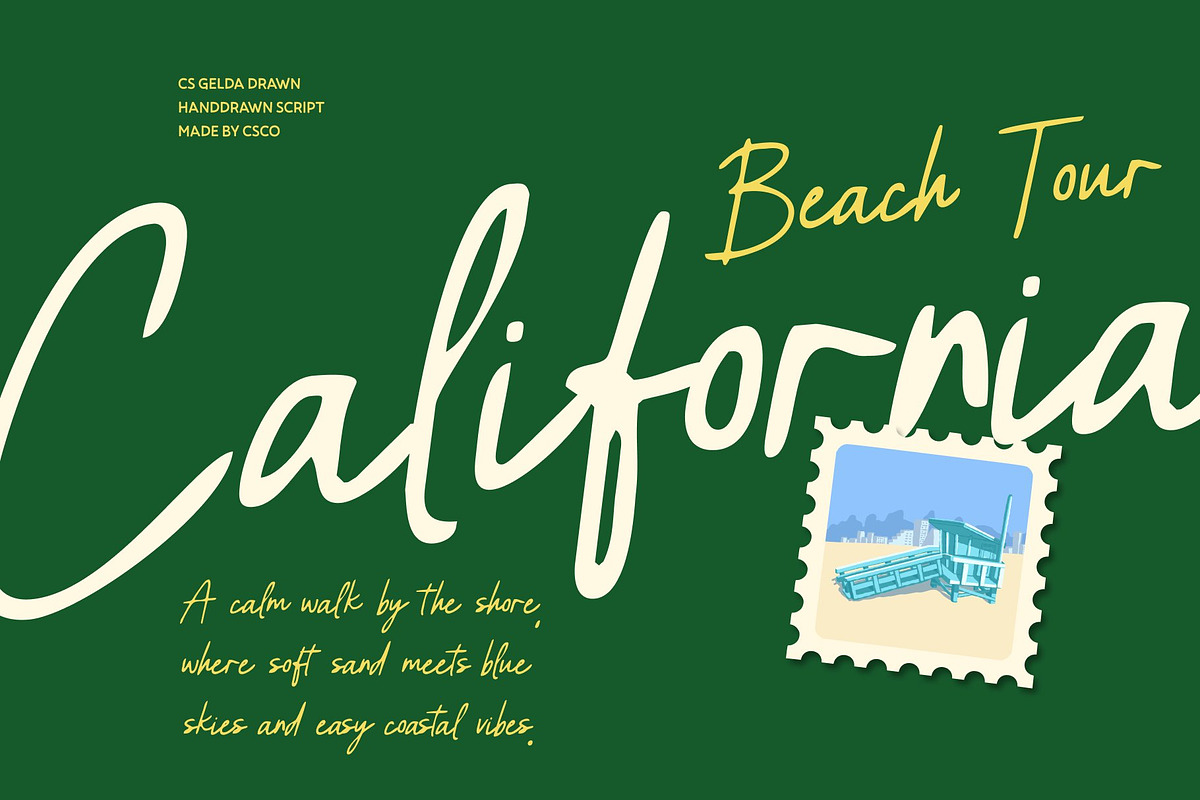 CS Gelda Drawn, a Script Font by Craft Supply Co. (Photo 7 of 8)