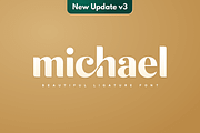 michael - beauty ligature font, a Sans Serif Font by Sensatype (Thumbnail 1 of 17)