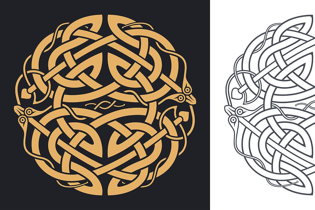 Celtic traditional knot. Snakes., an Object Graphic by RevelStockart (Photo 3 of 4)